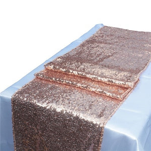 1pcs 30x275cm 30x180cm Gold Rose Gold  Sequin Table Runner for Party Table Cloth Weddings Decoration Table Runners for Home