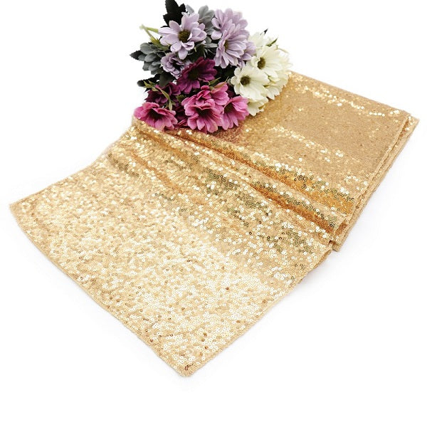 1pcs 30x275cm 30x180cm Gold Rose Gold  Sequin Table Runner for Party Table Cloth Weddings Decoration Table Runners for Home