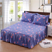 Load image into Gallery viewer, 1pc Thickened Sanding Bedspread Wedding Fitted Sheet Cover Soft Non-Slip King Queen Bed Skirt
